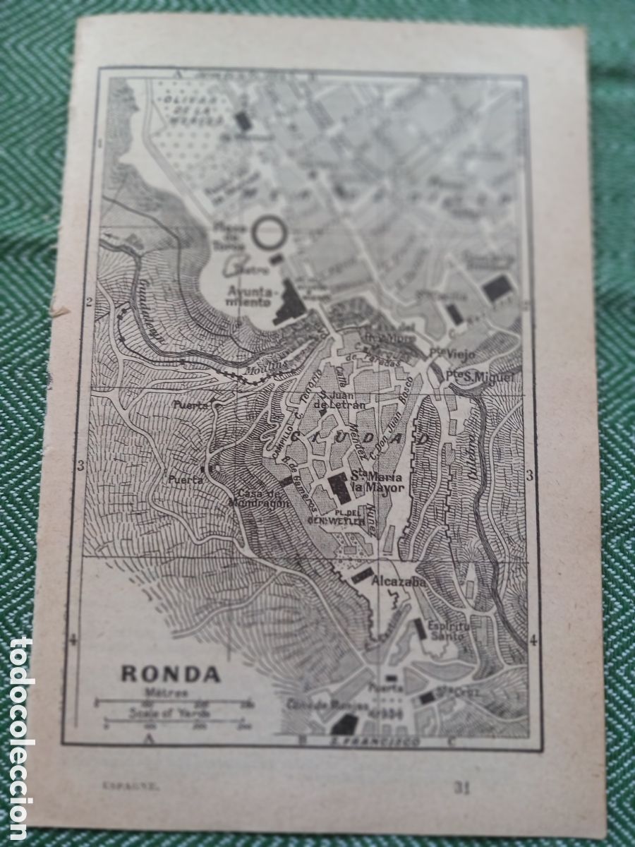 Mapas contempor&aacute;neos: Ronda, mapa/ plano de la ciudad 1927 - Foto 1