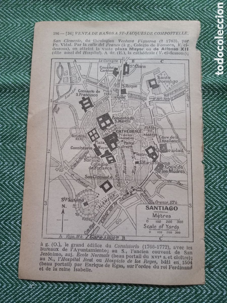 Mapas contempor&aacute;neos: Mapa plano Santiago de Compostela 1927 - Foto 1