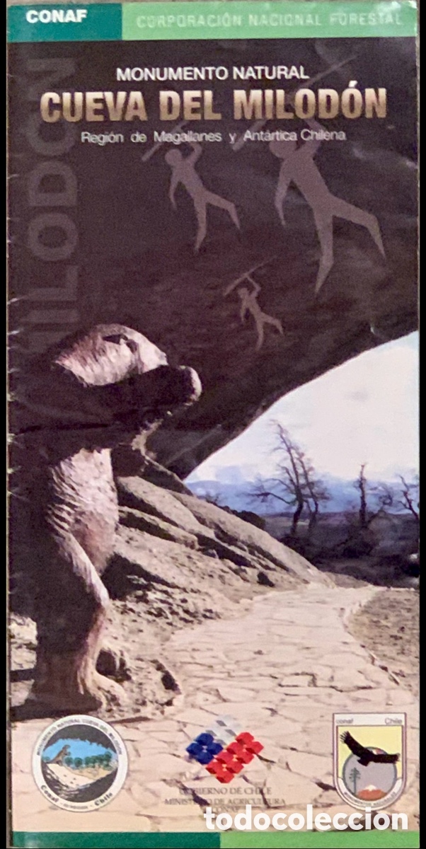 Zeitgen&ouml;ssische Karten: Mapa. Mapa Cueva del Milodon. Regi&oacute;n de Magallanes. 2008.