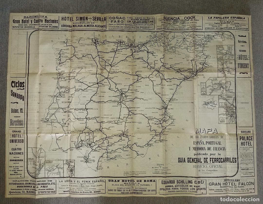 Mapas contempor&aacute;neos: Plano Gu&iacute;a de Ferrocarriles en 1900 - Foto 2