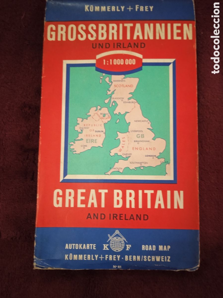 Mapas contempor&acirc;neos: MAPA -K&Uacute;MMERLY + FREY - GREAT BRITAIN AND IRLAND -ESCALA 1: 1 000 000