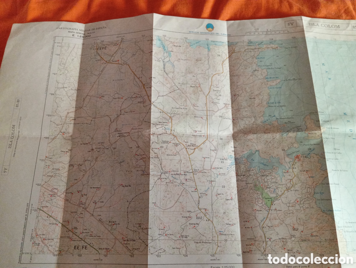 Mapas contempor&acirc;neos: CARTOGRAF&Iacute;A MILITAR DE ESPA&Ntilde;A ISLA COLOM MENORCA
