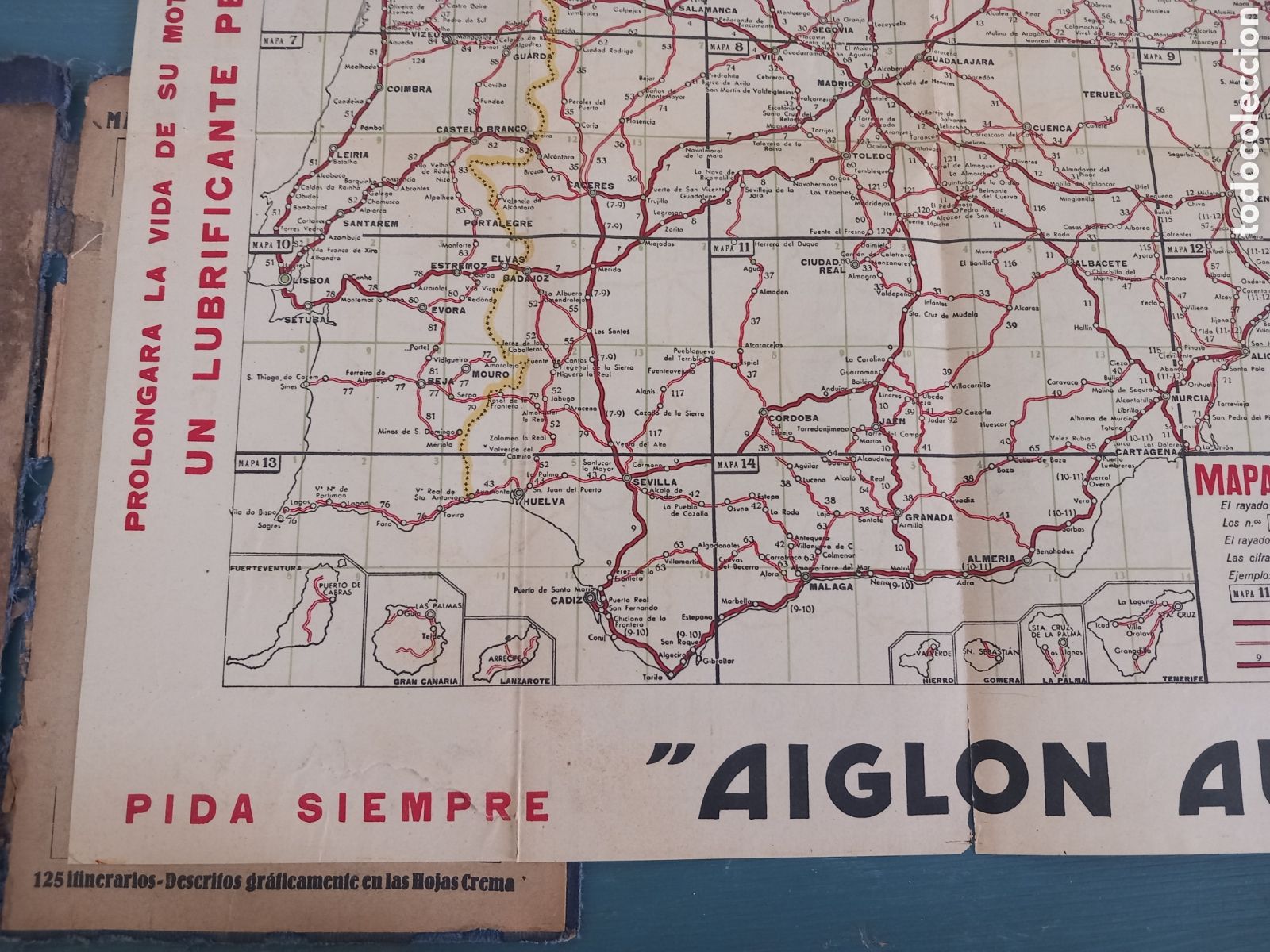 Mapas contempor&aacute;neos: Mapa de Espa&ntilde;a publicidad 1932 - Foto 2