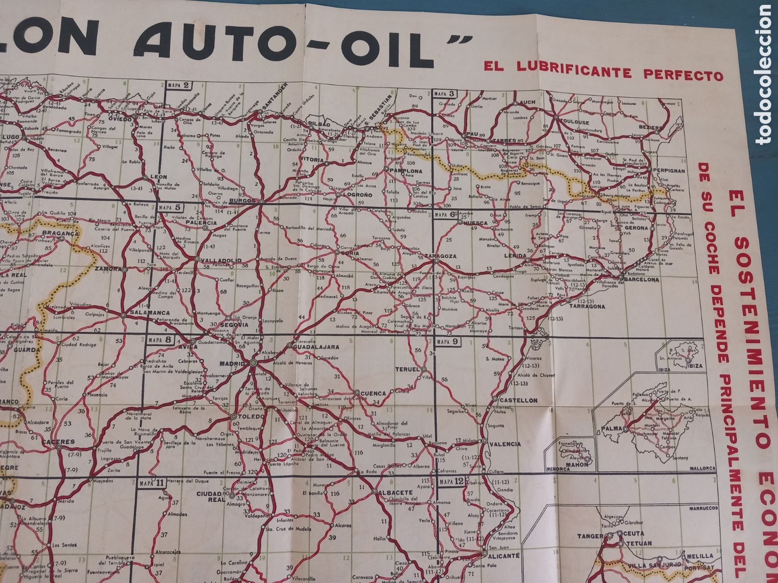 Mapas contempor&aacute;neos: Mapa de Espa&ntilde;a publicidad 1932 - Foto 4
