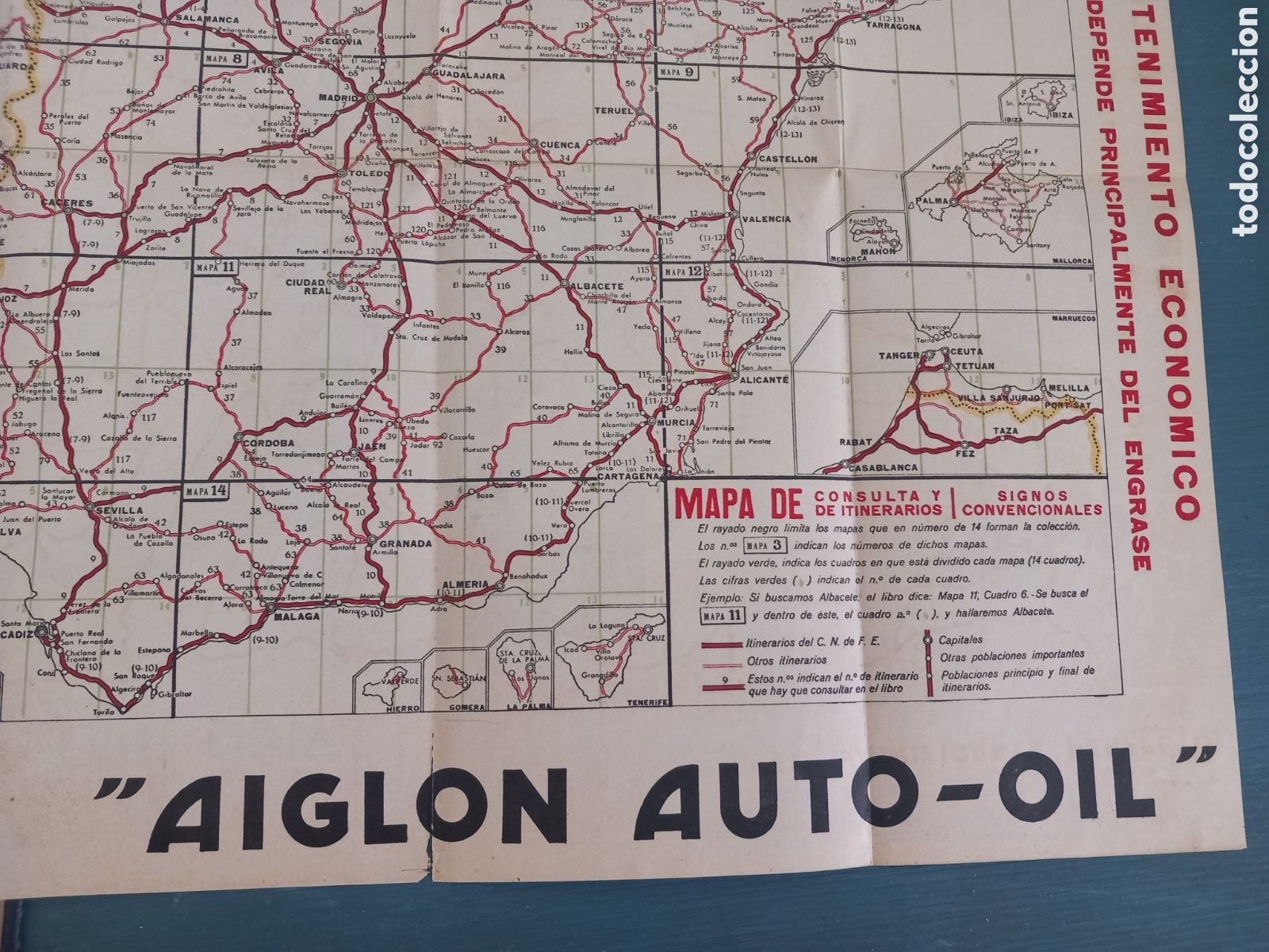 Mapas contempor&aacute;neos: Mapa de Espa&ntilde;a publicidad 1932 - Foto 5