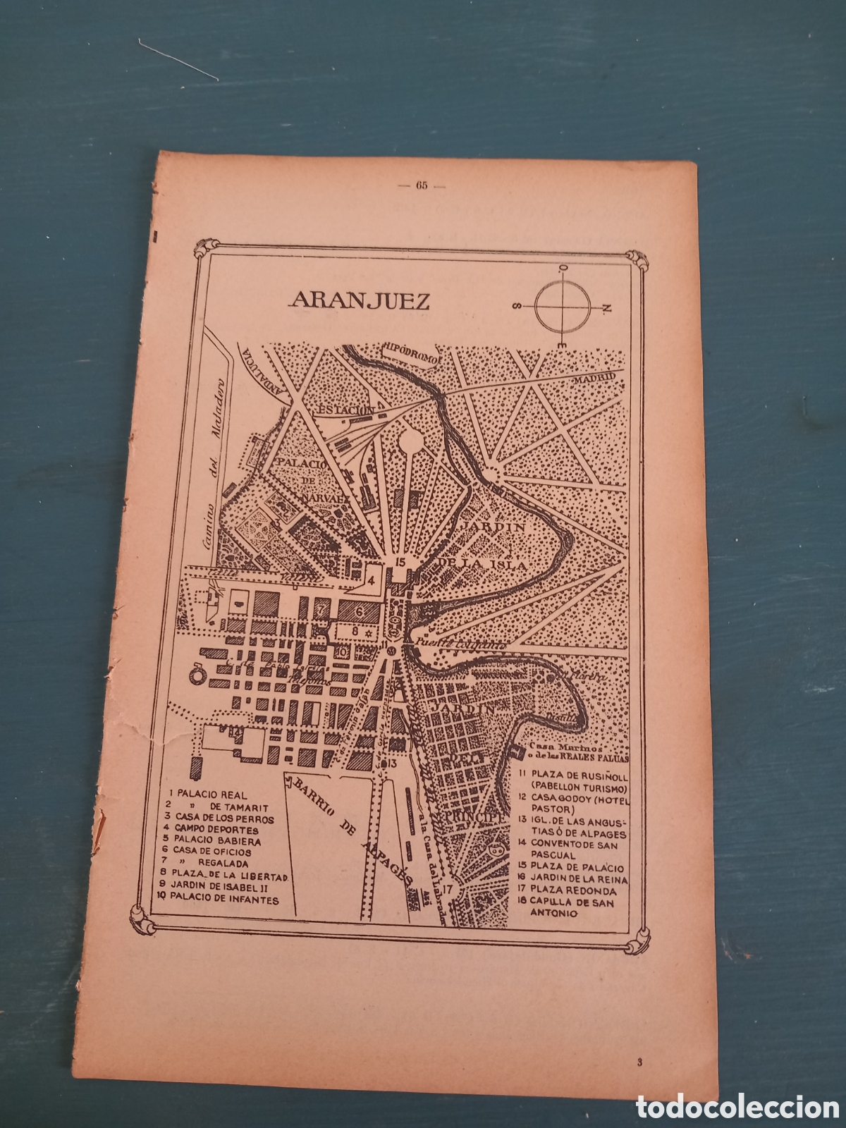 Mapas contempor&aacute;neos: Mapa plano de Aranjuez, aproximadamente 1932 - Foto 1