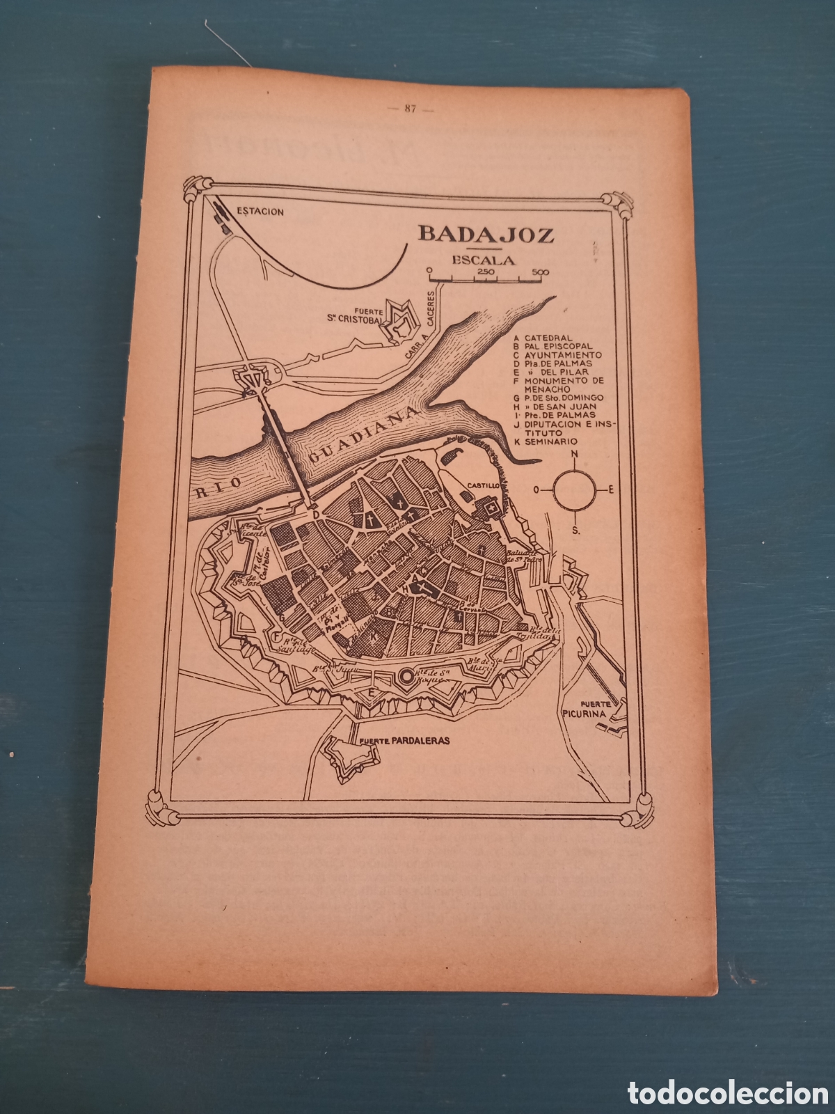 Mapas contempor&aacute;neos: Mapa plano ciudad de Badajoz, aproximadamente 1932 - Foto 1