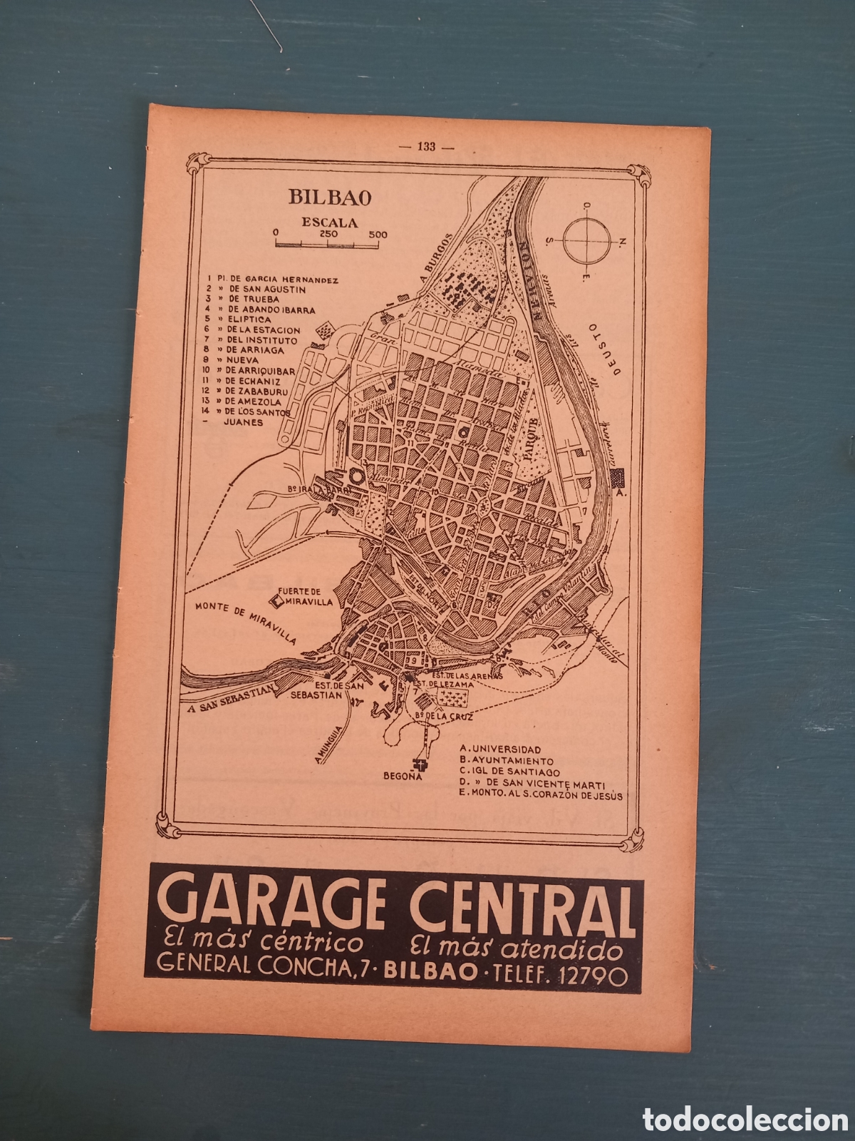 Mapas contempor&aacute;neos: Mapa plano ciudad de Bilbao, aproximadamente 1932 - Foto 1
