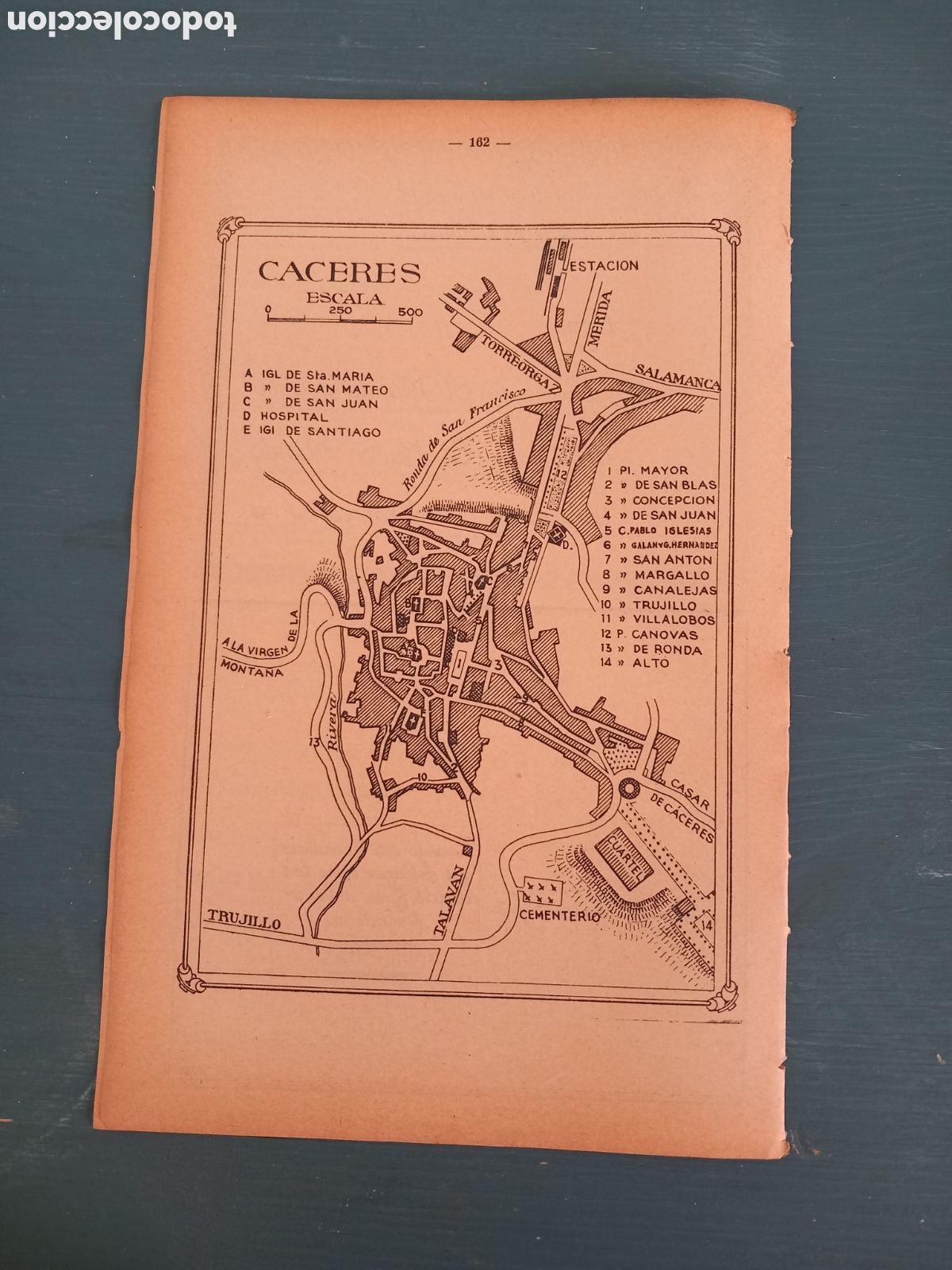 Mapas contempor&aacute;neos: Mapa plano ciudad de C&aacute;ceres, aproximadamente 1932 - Foto 1