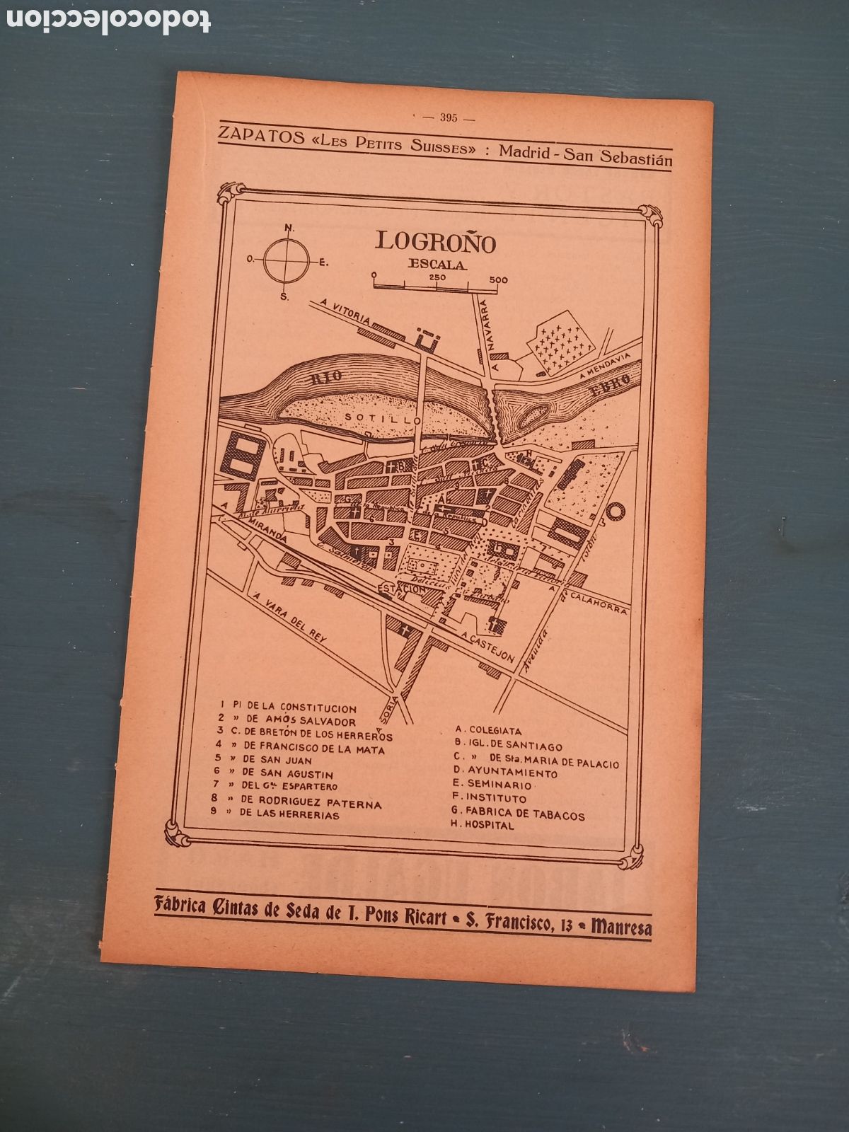 Mapas contempor&aacute;neos: Mapa plano ciudad de Logro&ntilde;o, aproximadamente 1932 - Foto 1