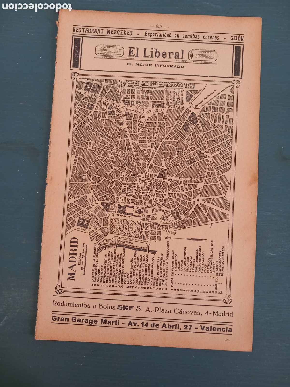 Mapas contempor&aacute;neos: Mapa plano ciudad de Madrid, aproximadamente 1932 - Foto 1