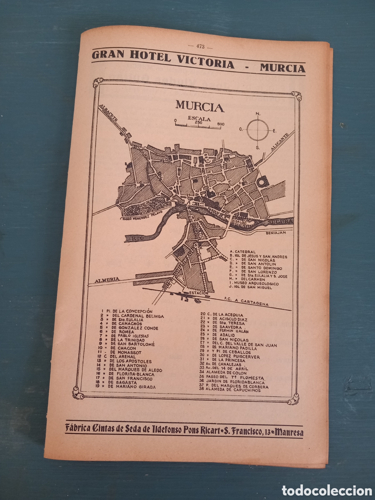 Mapas contempor&aacute;neos: Mapa plano ciudad de Murcia, aproximadamente 1932 - Foto 1