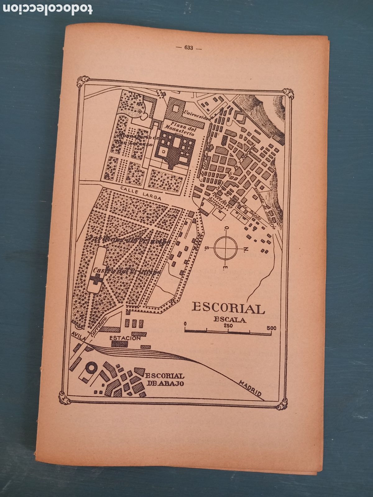 Mapas contempor&aacute;neos: Mapa plano El Escorial, aproximadamente 1932 - Foto 1