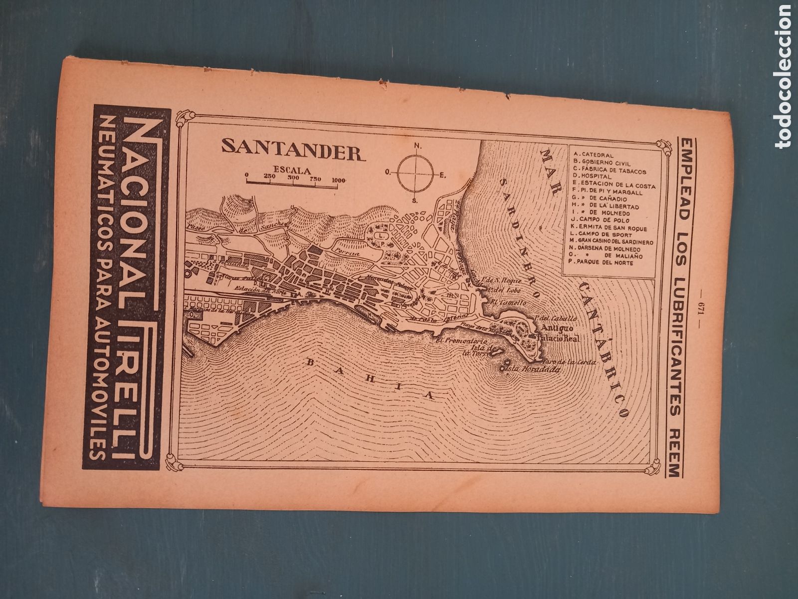 Mapas contempor&aacute;neos: Mapa plano ciudad de Santander, aproximadamente 1932 - Foto 1