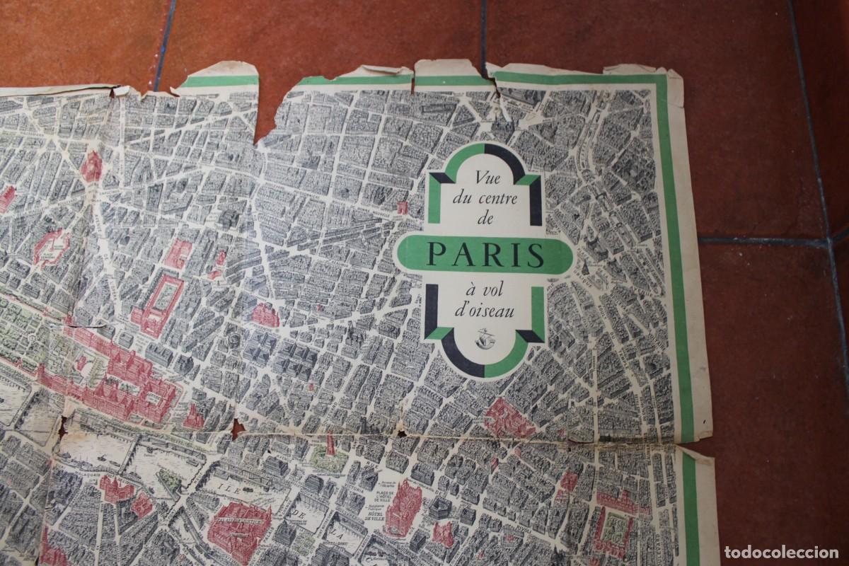 Mapas contempor&aacute;neos: MAPA ANTIGUO DE PARIS : VUE DU CENTRE DE PARIS - Foto 2
