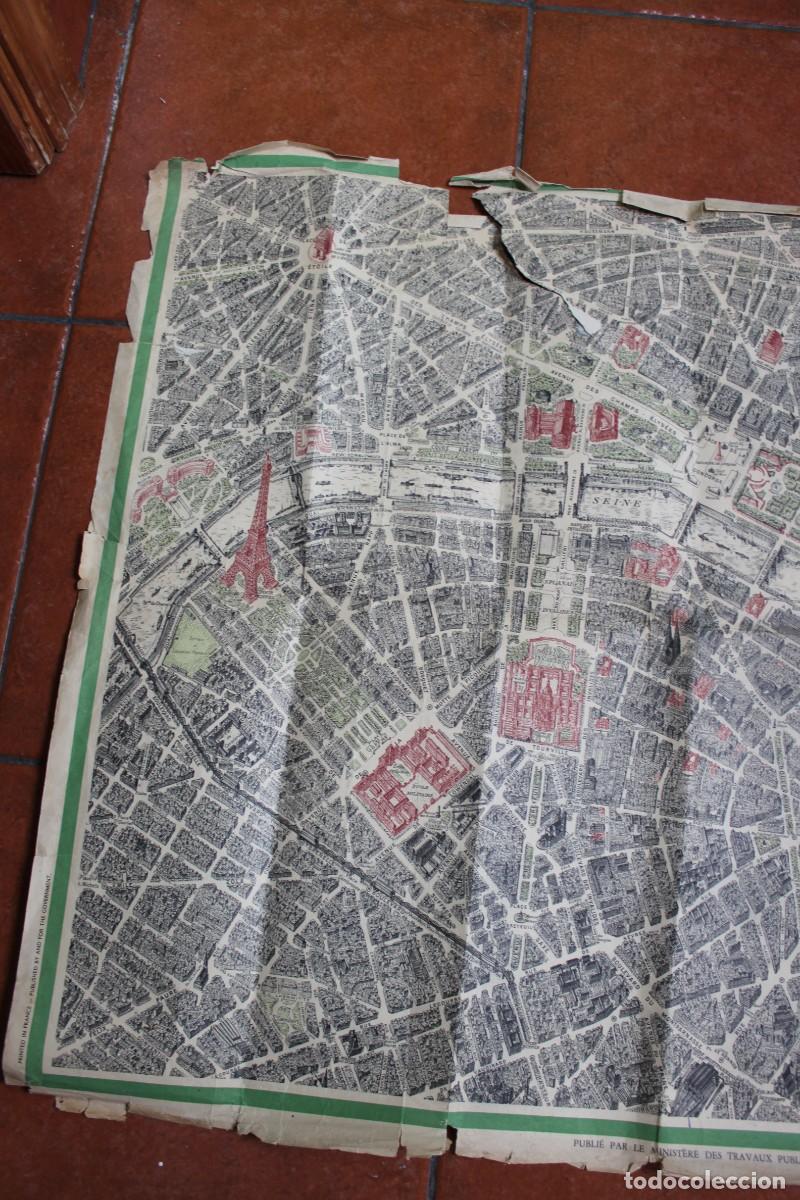Mapas contempor&aacute;neos: MAPA ANTIGUO DE PARIS : VUE DU CENTRE DE PARIS - Foto 3
