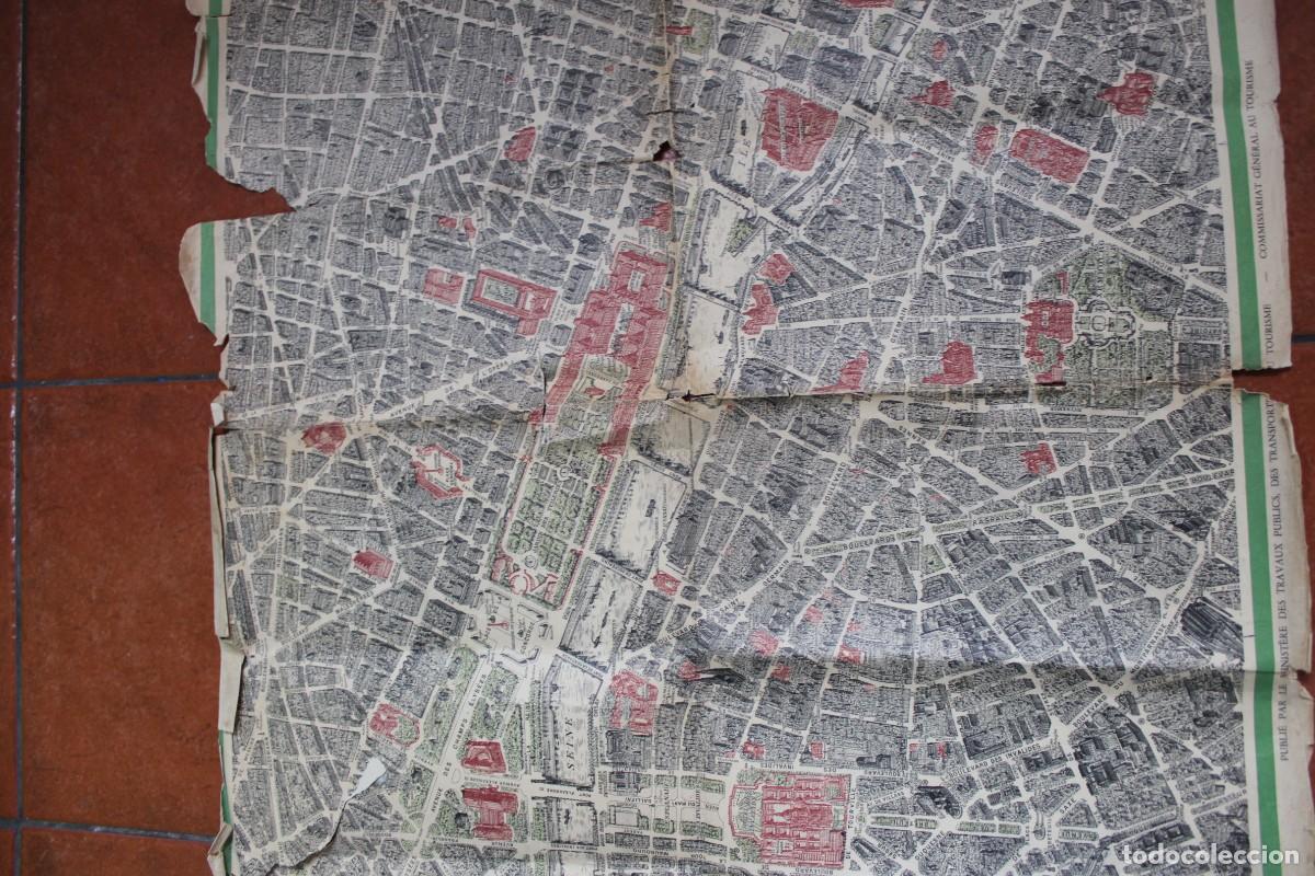 Mapas contempor&aacute;neos: MAPA ANTIGUO DE PARIS : VUE DU CENTRE DE PARIS - Foto 4