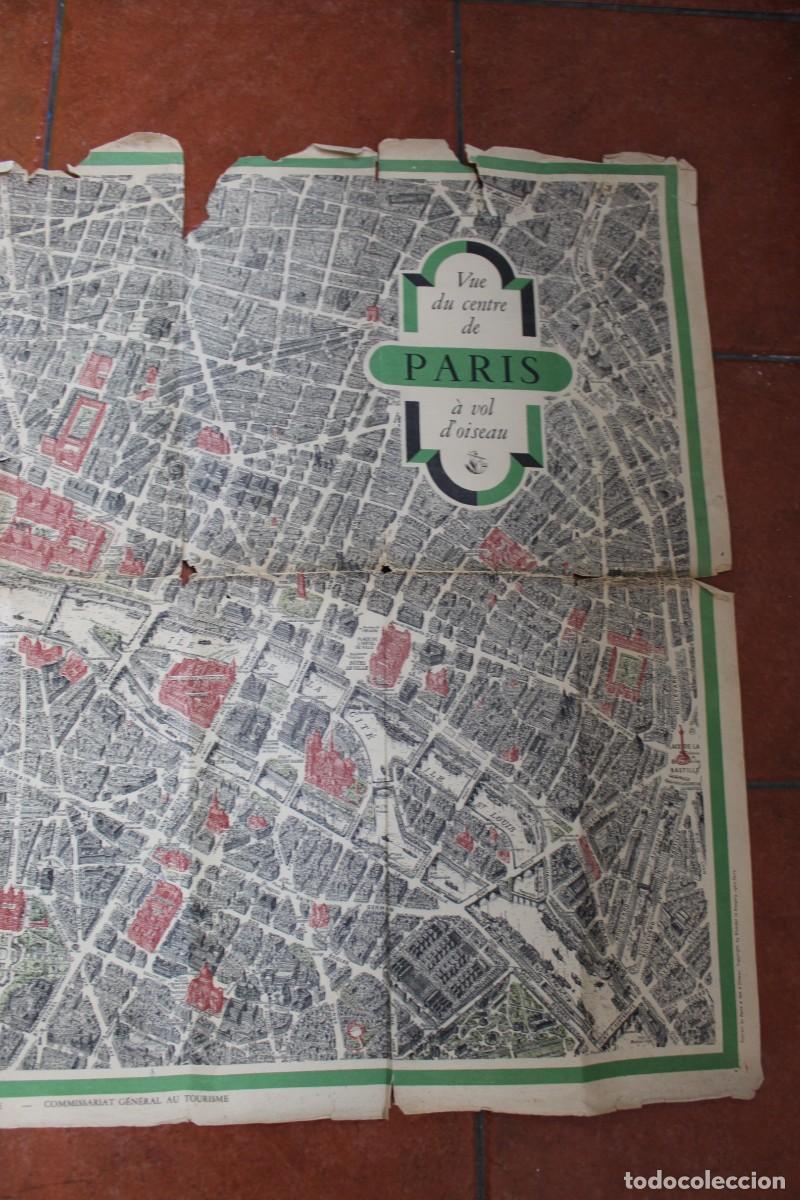 Mapas contempor&aacute;neos: MAPA ANTIGUO DE PARIS : VUE DU CENTRE DE PARIS - Foto 5