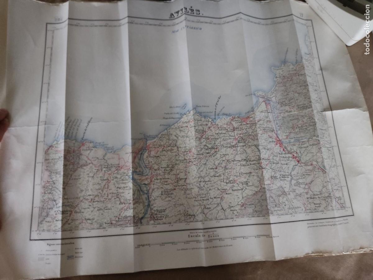 Mapas contempor&aacute;neos: ANTIGUO MAPA DE AVILES 1968 - Foto 1