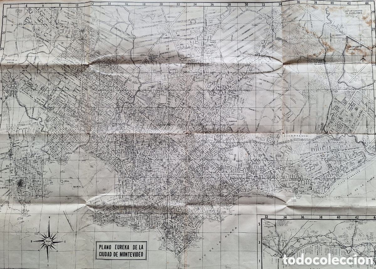 Mapas contempor&aacute;neos: PLANO EUREKA DE LA CIUDAD DE MONTEVIDEO NOMENCLATURA CALLES Y SECCIONES JUDICIALES Y POLICIALES