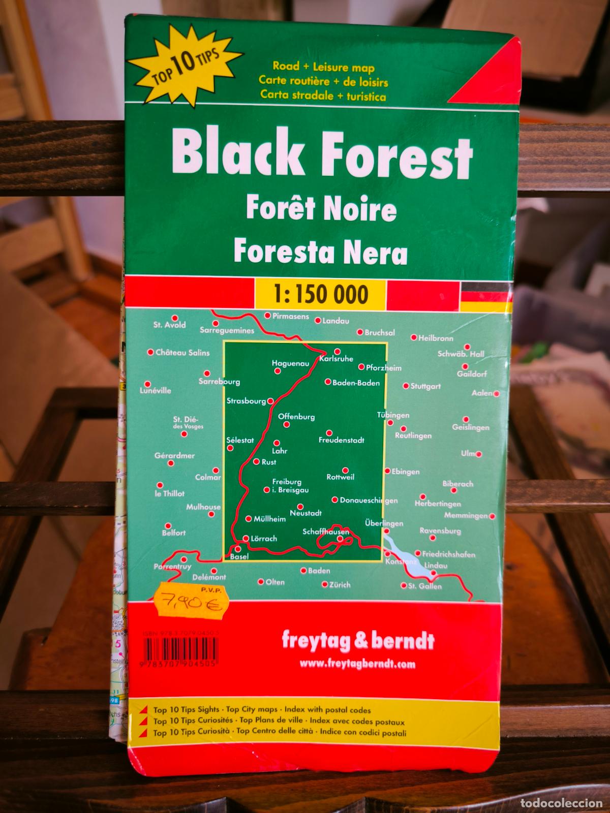 Mapas contempor&aacute;neos: MAPA SELVA NEGRA - BLACK FOREST - FORET NOIRE - FORESTA NERA. - Portes 4,99 - Foto 1