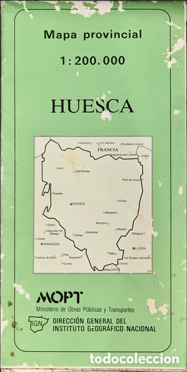 Mapas contempor&aacute;neos: Mapa. Mapa Provincial de Huesca. 1991. - Foto 1