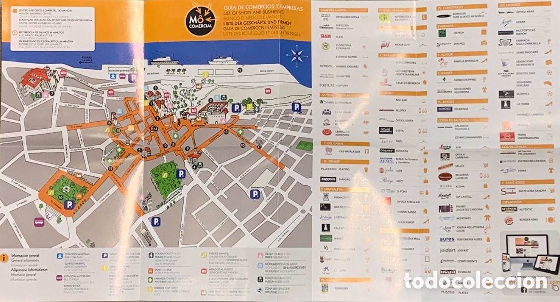 Mapas contempor&aacute;neos: Mapa. Mapa Comercial. Mao. Menorca. 2020. - Foto 2