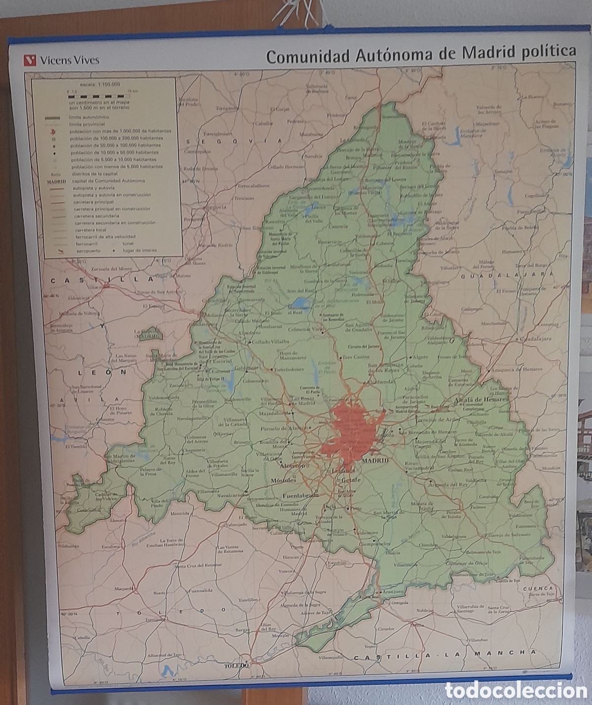 Mapas contempor&aacute;neos: Mapa mural Comunidad de Madrid - Foto 1