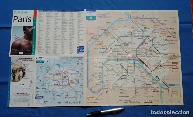 Mapas contempor&aacute;neos: mapa paris M rer T Bus RATP 1 2007 - Foto 1