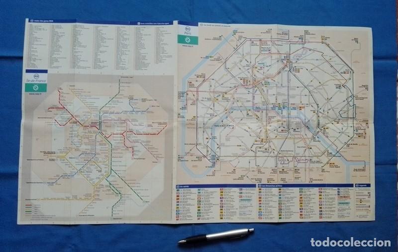 Mapas contempor&aacute;neos: mapa paris M rer T Bus RATP 1 2007 - Foto 2