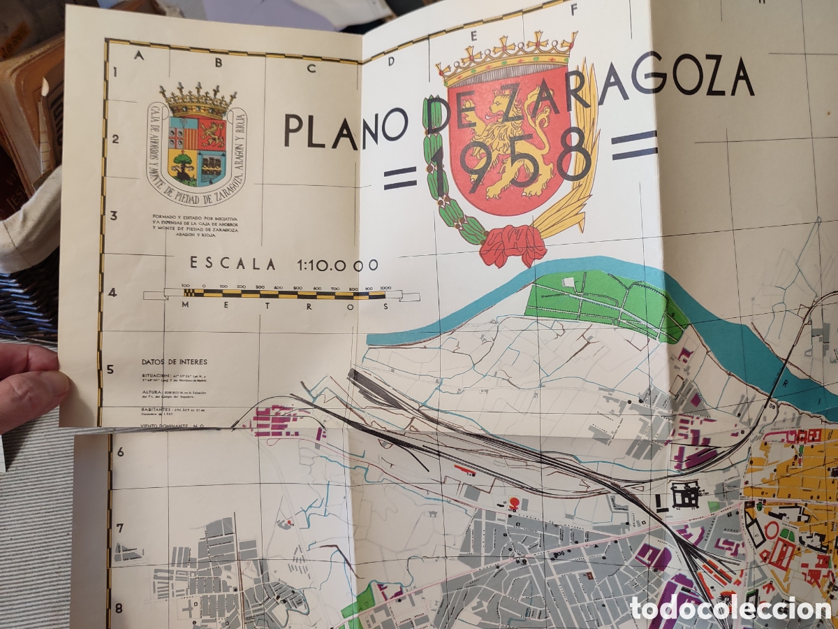 Mapas contempor&aacute;neos: PLANO DE ZARAGOZA 1958 - Foto 2
