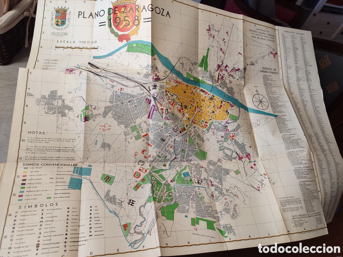 Mapas contempor&aacute;neos: PLANO DE ZARAGOZA 1958 - Foto 4