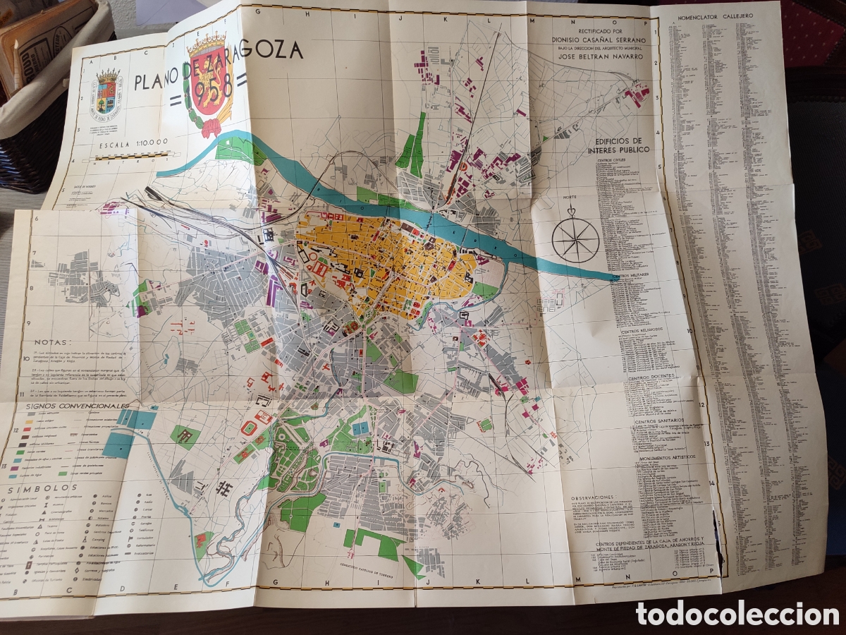 Mapas contempor&aacute;neos: PLANO DE ZARAGOZA 1958 - Foto 1