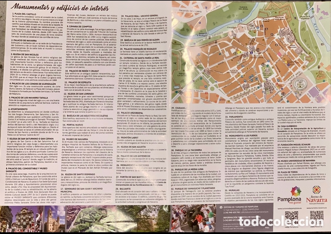 Mapas contempor&aacute;neos: Mapa. Pamplona. Reyno de Navarra. 2018. - Foto 2
