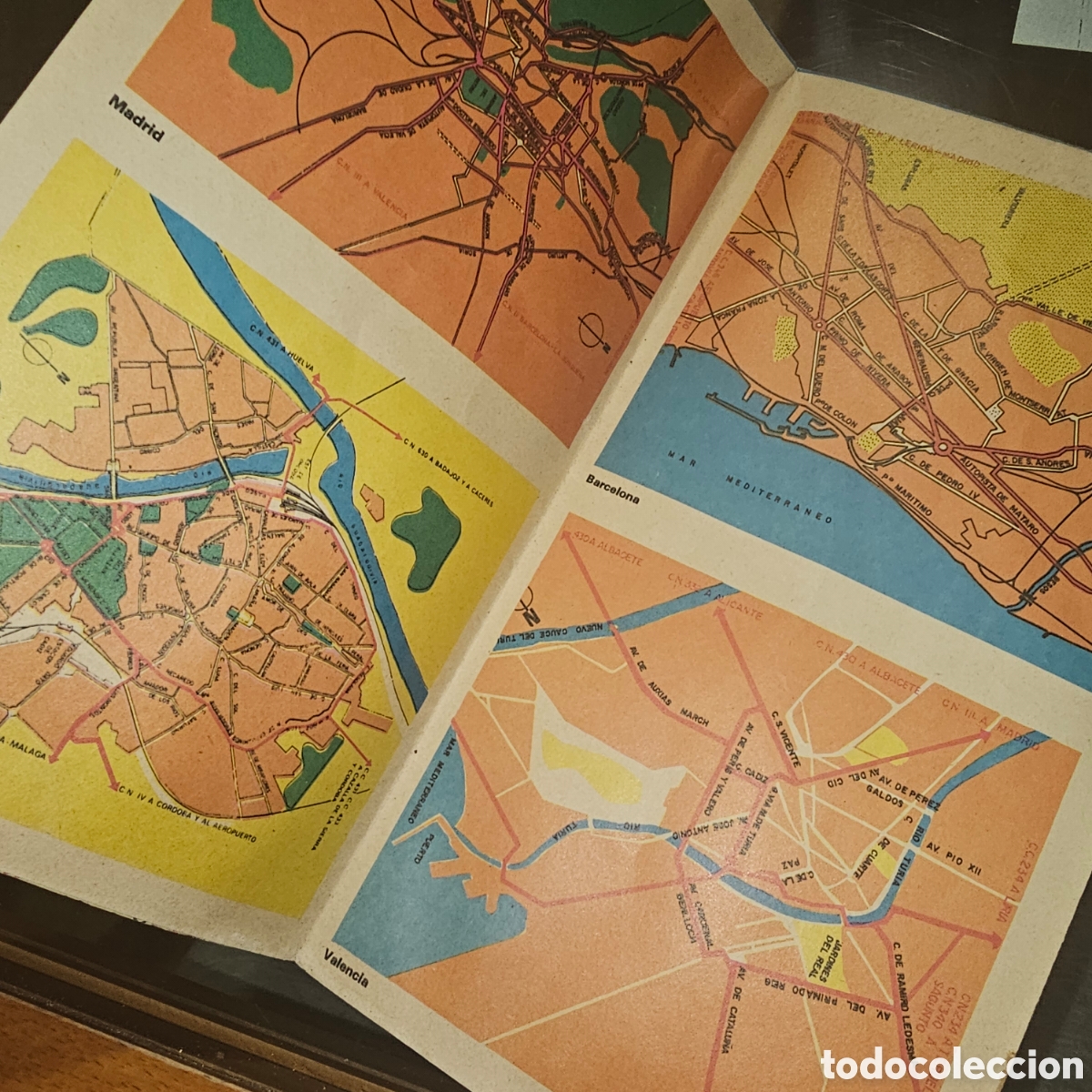 Mapas contempor&aacute;neos: ESPA&Ntilde;A,MAPA DE COMUNICACIONES 1978 - Foto 2