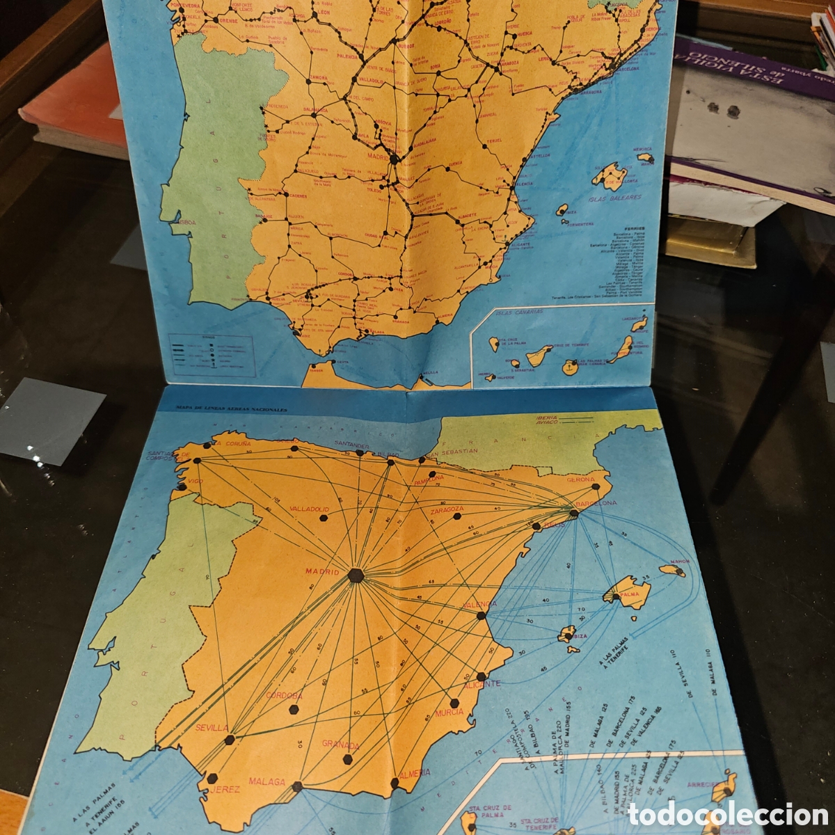 Mapas contempor&aacute;neos: ESPA&Ntilde;A,MAPA DE COMUNICACIONES 1978 - Foto 3