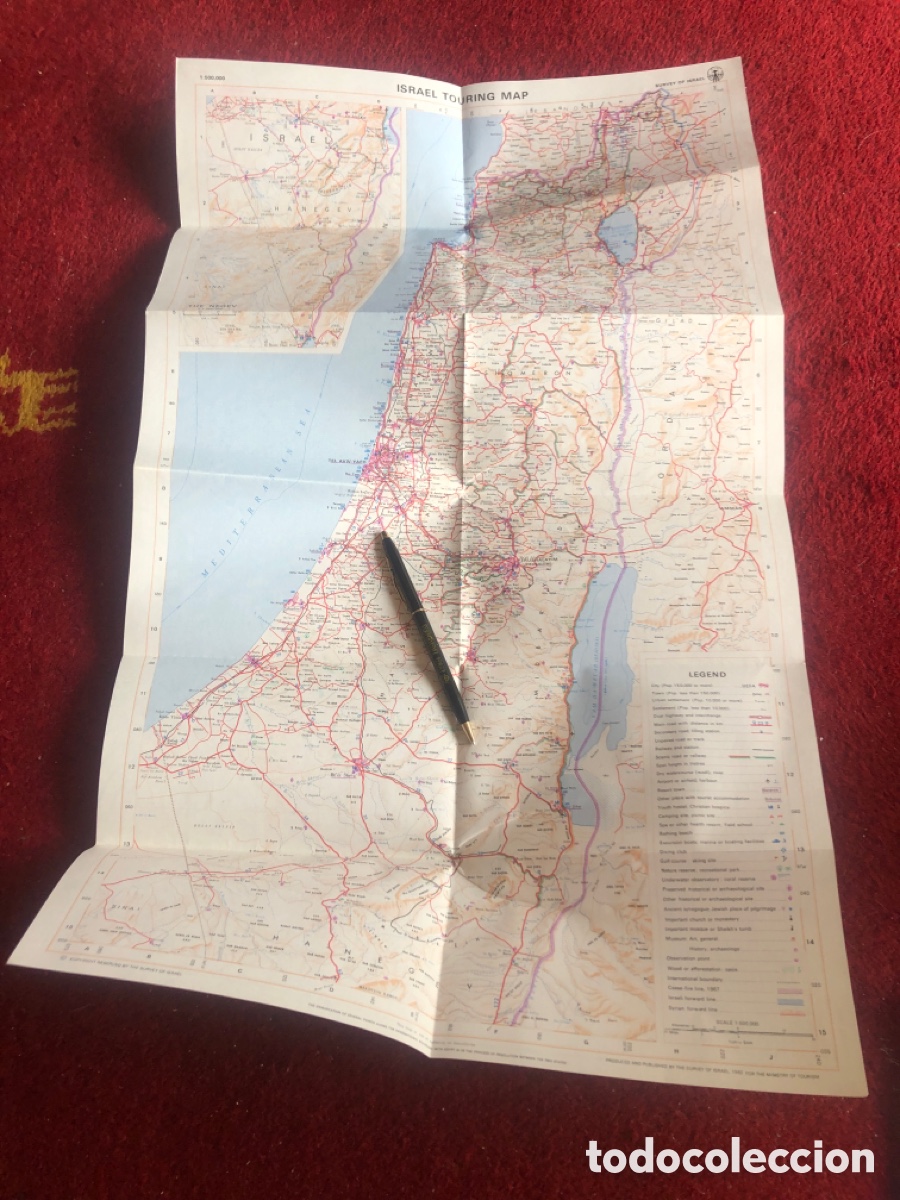 Mapas contempor&aacute;neos: Mapa de Israel. 1982. ASM - Foto 2