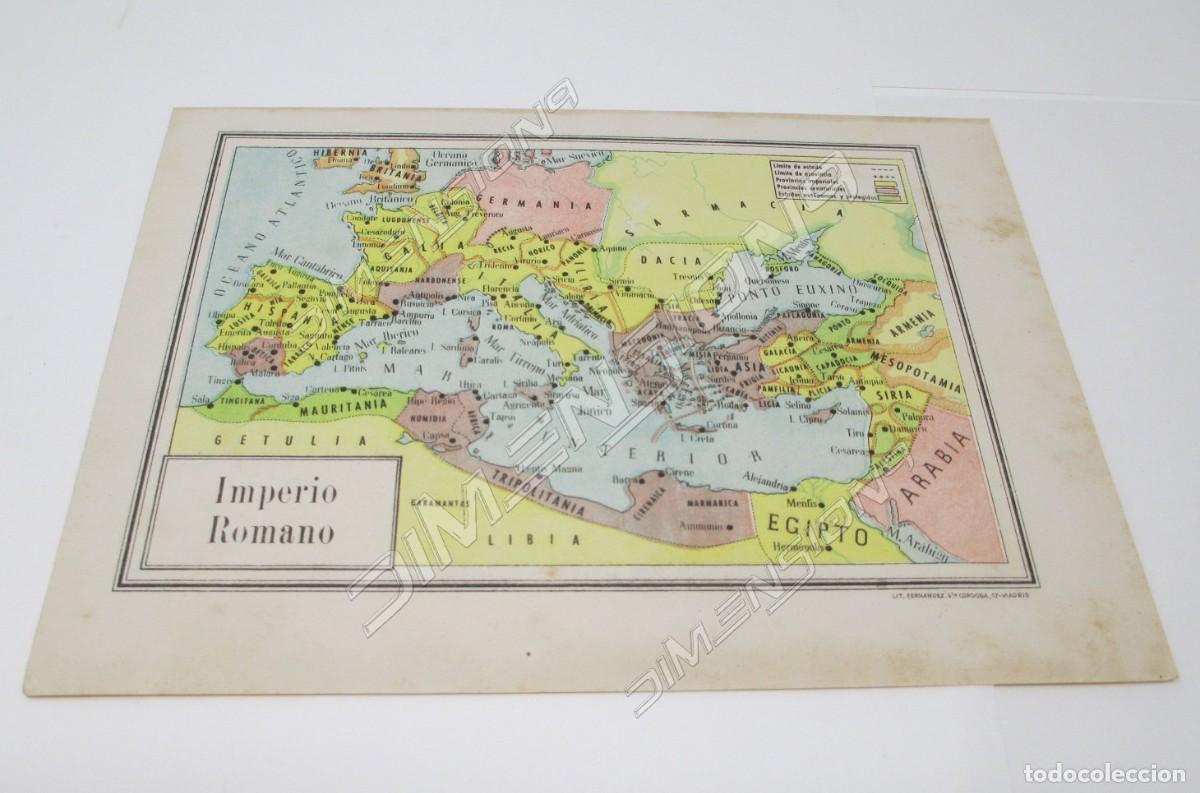 Mappe contemporanee: Peque&ntilde;o Mapa del Imperio Romano - Mide 20,5 x 15 cm
