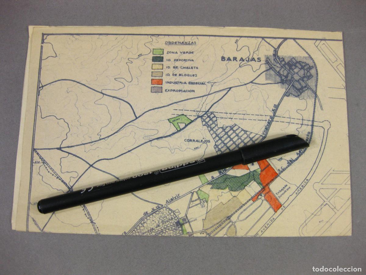Mapas contempor&aacute;neos: MAPA DE LA CONSTRUCTORA CANTABRIA. TERRENOS EN BARAJAS. OCTUBRE DE 1962 - Foto 6
