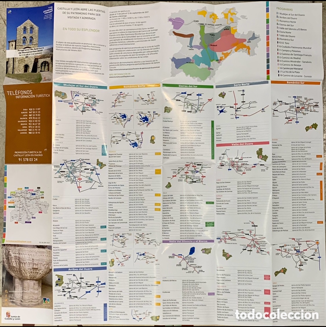 Mapas contempor&aacute;neos: Mapa. Programa de Apertura de Monumentos. Junta de Castilla y Le&oacute;n. - Foto 3
