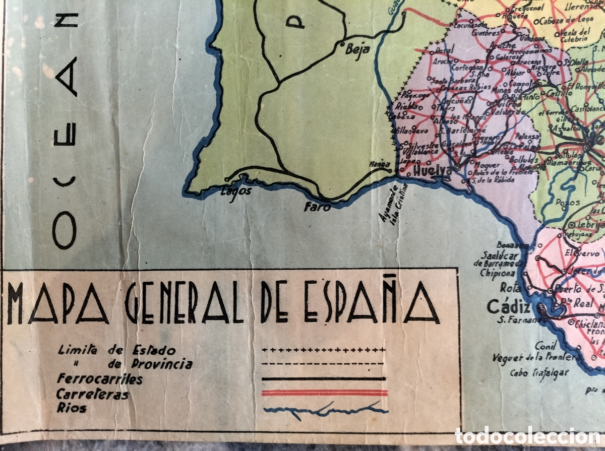 Mapas contempor&aacute;neos: Antiguo mapa de Espa&ntilde;a de Olivella Studios - Foto 2