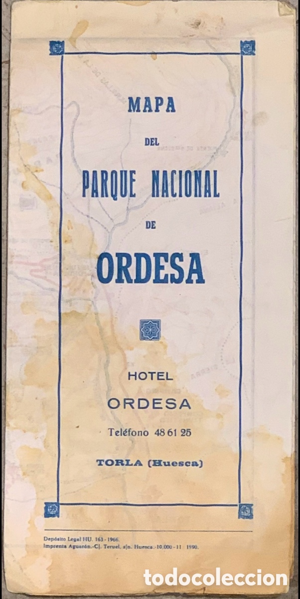 Mapas contempor&aacute;neos: Mapa. Parque Nacional de Ordesa. Huesca. 1990. - Foto 1