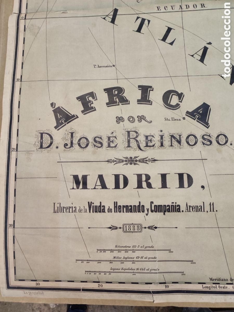 Mapas contempor&aacute;neos: Mapa de &Aacute;frica de 1888 - Foto 2