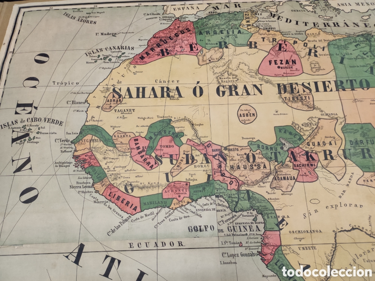 Mapas contempor&aacute;neos: Mapa de &Aacute;frica de 1888 - Foto 6