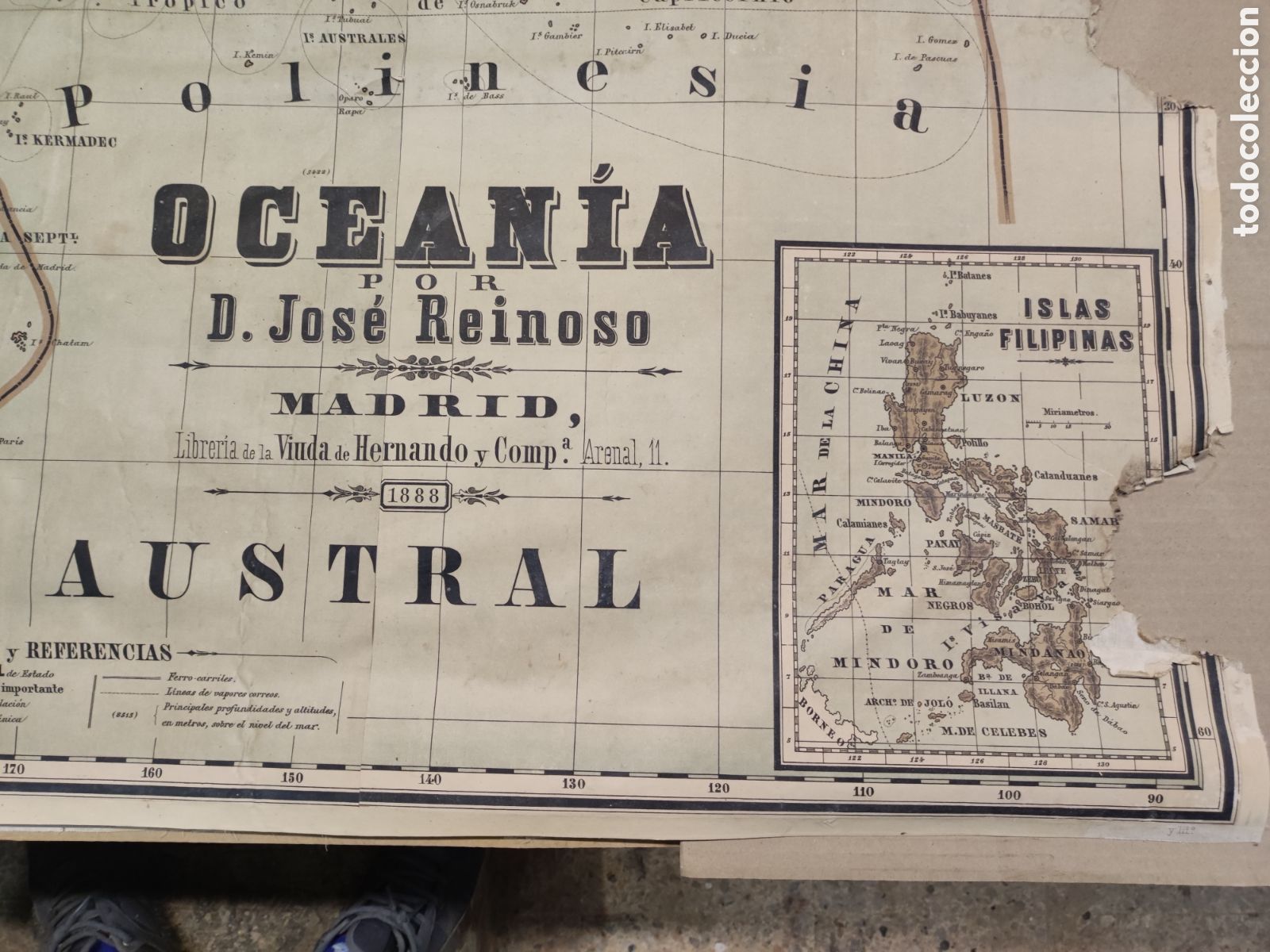 Mapas contempor&aacute;neos: Mapa de Ocean&iacute;a de 1888 - Foto 2