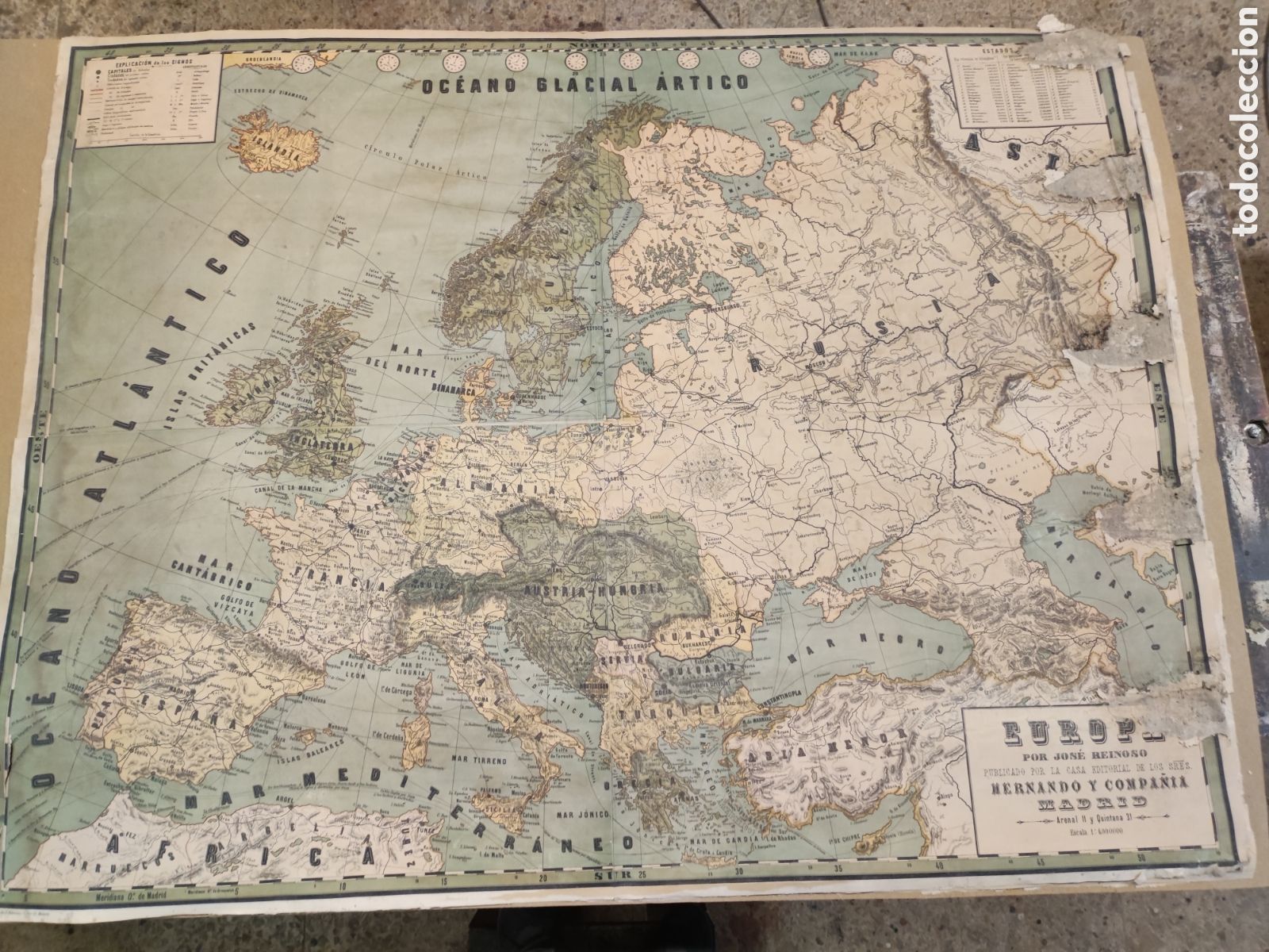 Mapas contempor&aacute;neos: Mapa de Europa de 1888 - Foto 1