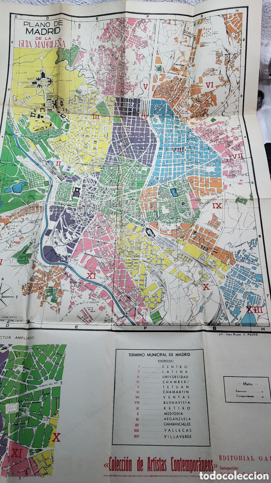 Mapas contempor&aacute;neos: Mapa antigua plano de Madrid - Foto 4