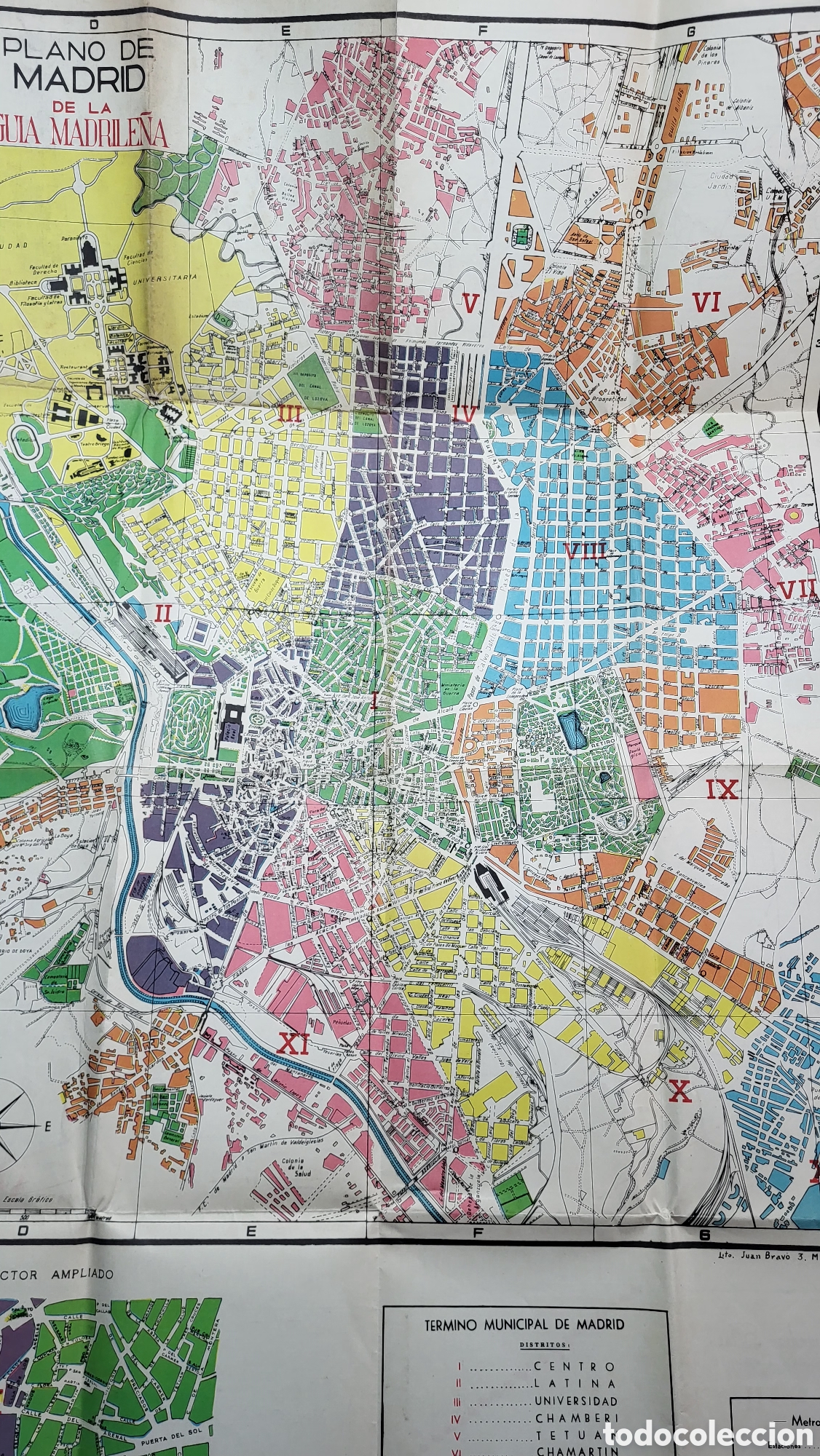 Mapas contempor&aacute;neos: Mapa antigua plano de Madrid - Foto 7