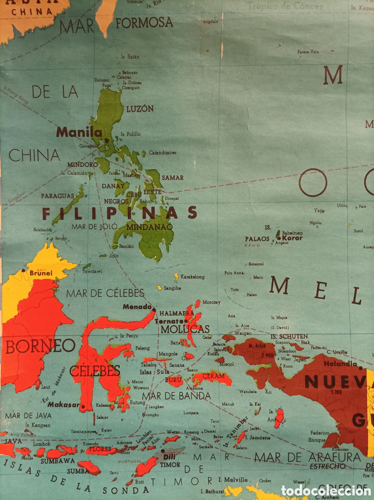 Mapas contempor&aacute;neos: Mapa de Australia en papel entelado - Foto 2