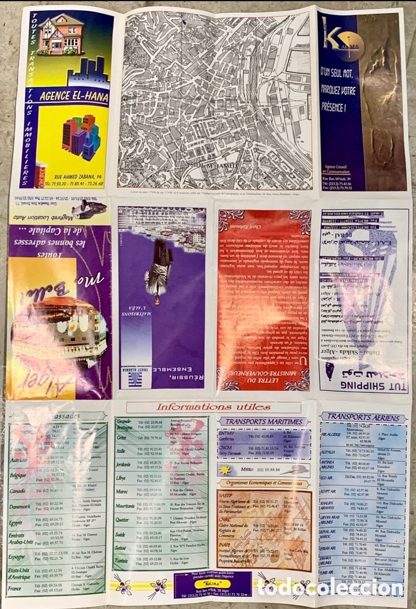 Mapas contempor&aacute;neos: Mapa. Argel. Argelia. &ldquo;Ma belle!&rdquo; 2000&rsquo;. - Foto 2